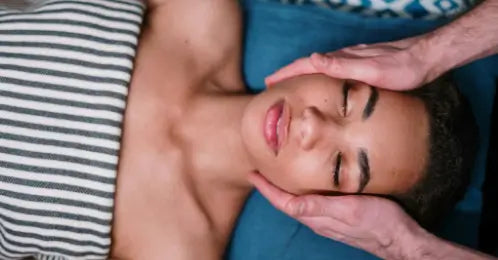 woman having facial treatment